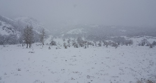Bayburt’un yüksek kesimlerinde mart karı etkili oldu