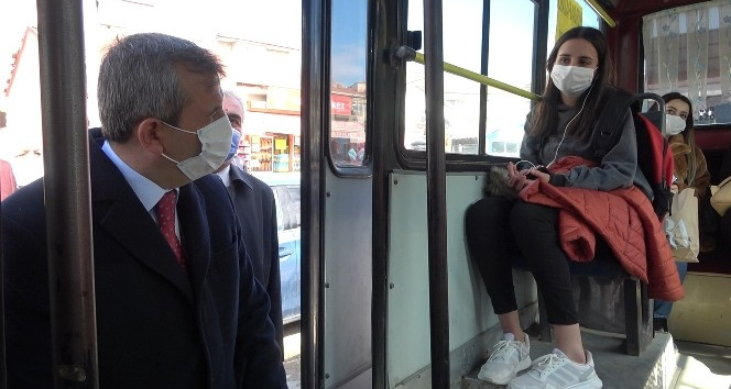 Vaka artışının sürdüğü ’yüksek riskli’ Kırıkkale’de toplu taşıma araçları denetlendi