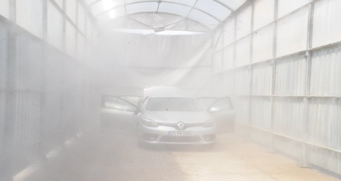 Kırıkkale’de dezenfekte tüneli yeniden açıldı