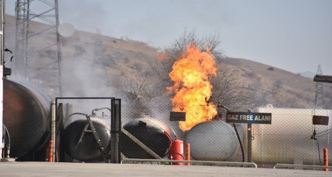 Kırıkkale’de dökme gaz tankı alevlere teslim oldu, panik yaşandı