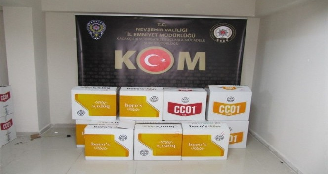 Nevşehir’de 110 bin adet boş makaron ele geçirildi