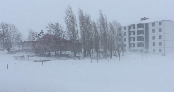 Bingöl’de kar ve tipi nedeniyle Karlıova’da okullar tatil edildi