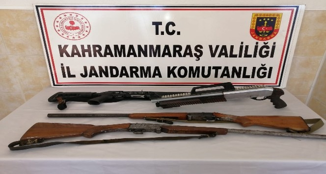 Kahramanmaraş’ta 4 adet ruhsatsız tüfek ele geçirildi