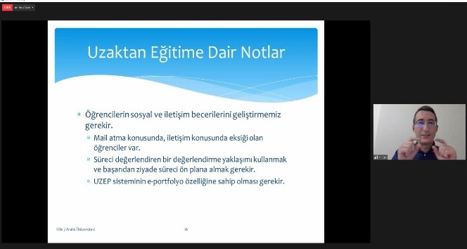 Üniversitede uzaktan eğitim konulu söyleşi