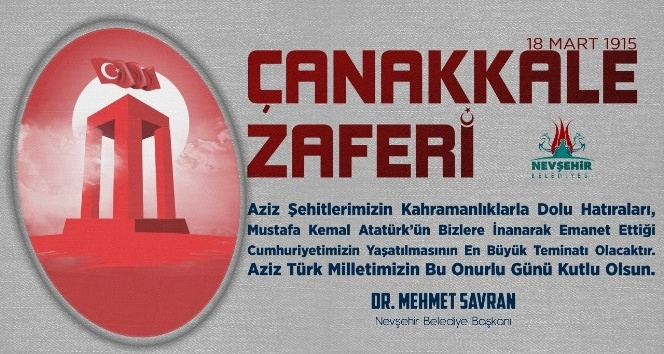 Savran, ’18 Mart Çanakkale Zaferi ve Şehitler Anma Günü mesajı yayımladı