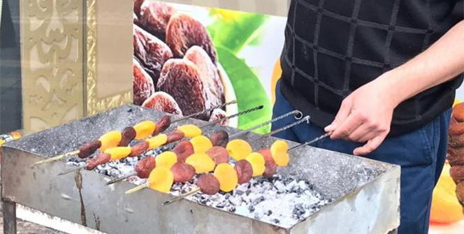 Kayısıdan bu sefer de kebap yaptılar