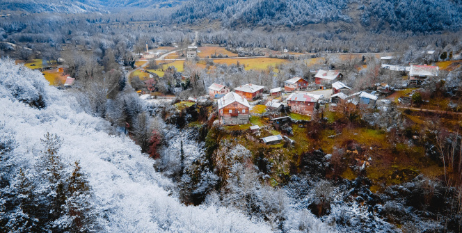 Horma Kanyonu, kar altında ziyaretçilerine eşsiz güzellikler sunuyor