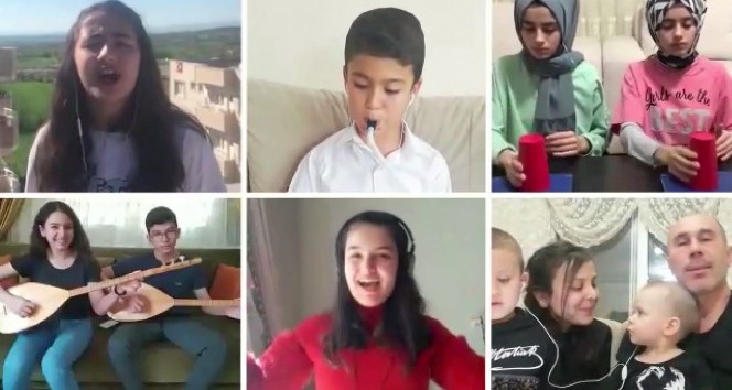 Öğrenci ve öğretmenlerden "Düziçi Koronayı Kovuyor" projesine klipli destek