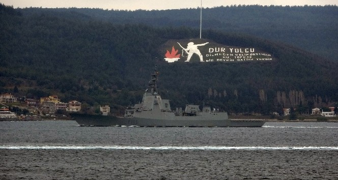 İspanya savaş gemisi Çanakkale Boğazı’ndan geçti