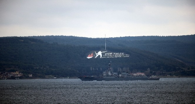 ABD savaş gemisi Çanakkale Boğazı’ndan geçti