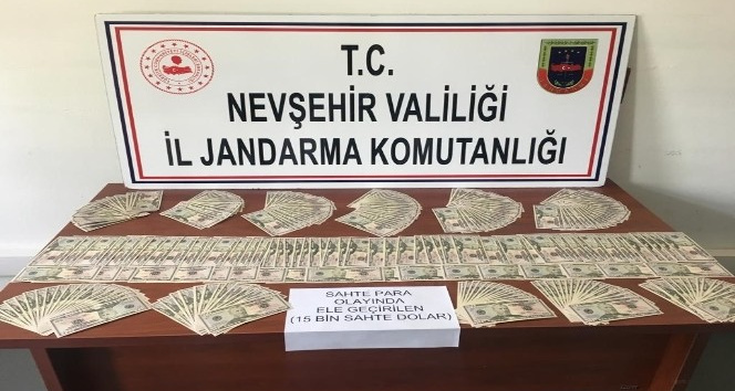 Nevşehir’de sahte 15 bin dolar ele geçirildi