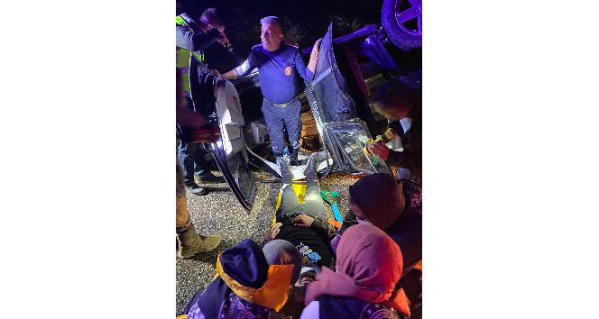 Yağmur nedeniyle kayganlaşan yolda kaza: 1 yaralı