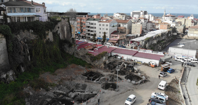 Trabzon&#039;da otoparktan çıkan mimari kalıntılar için rapor hazırlanıyor