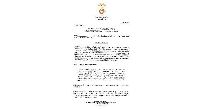 İşte Galatasaray’ın TFF’ye gönderdiği 6 sayfalık dilekçe!