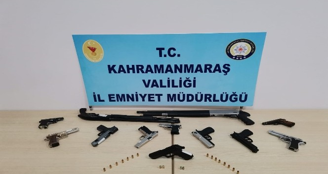 Kahramanmaraş’ta 19 silah ele geçirildi