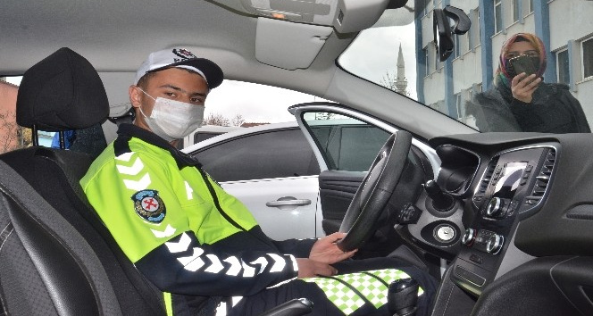 Polis olmak isteyen otizmli Yakup’un hayali gerçeğe dönüştü