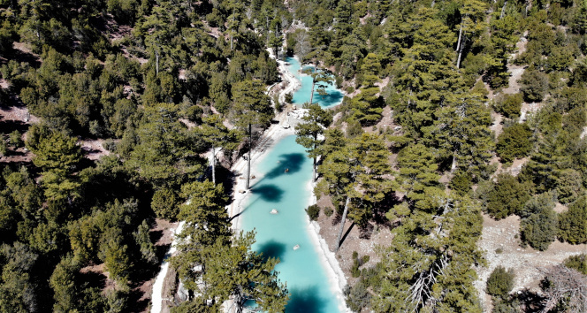 Türklere özgü turkuaz rengiyle ünlü Acıpayam Kanyonu turizme hazırlanıyor