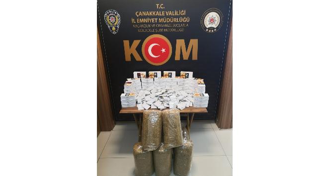 Çanakkale’de kaçak tütün operasyonu