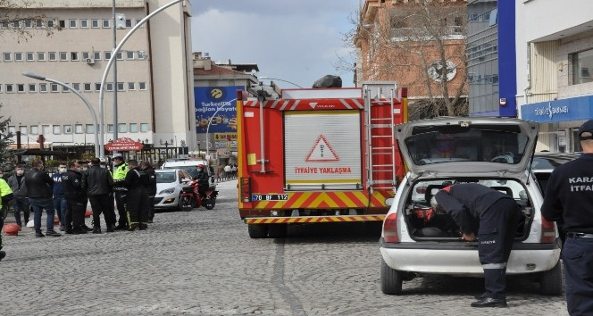 Karaman’da LPG’li otomobilde yaşanan gaz kaçağı korkuttu