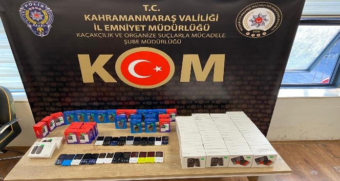 Kahramanmaraş’ta kaçak cep telefonu operasyonu