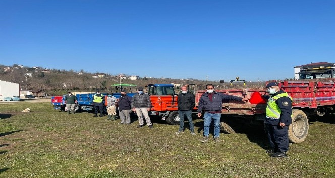 Ordu’da tarım araçlarına reflektör takıldı