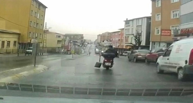 (Özel) Sultanbeyli’de motosiklet ile “seri köz getir” yolculuğu kamerada