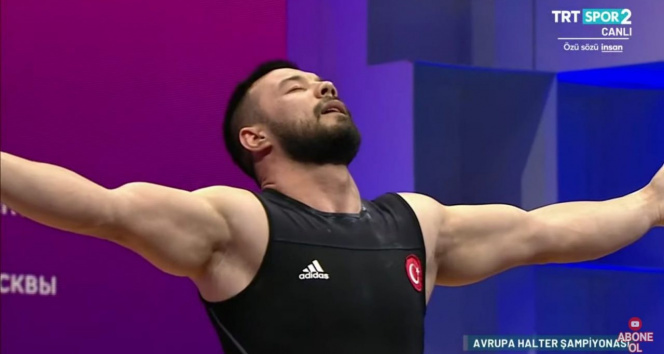 Daniyar Ismailov, Avrupa Halter Şampiyonası'nda altın madalyayı rekorla kazandı