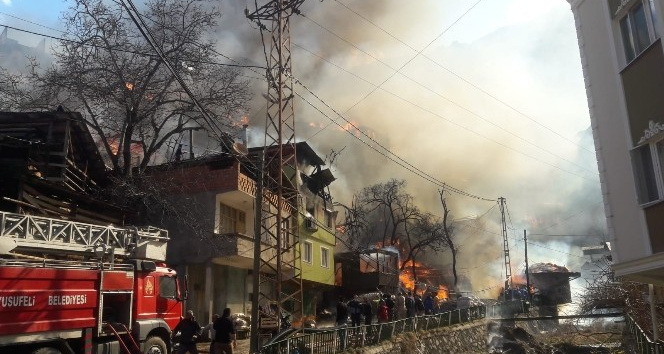Artvin’de 15 yılda 123 köy yangınında 268 ev yandı