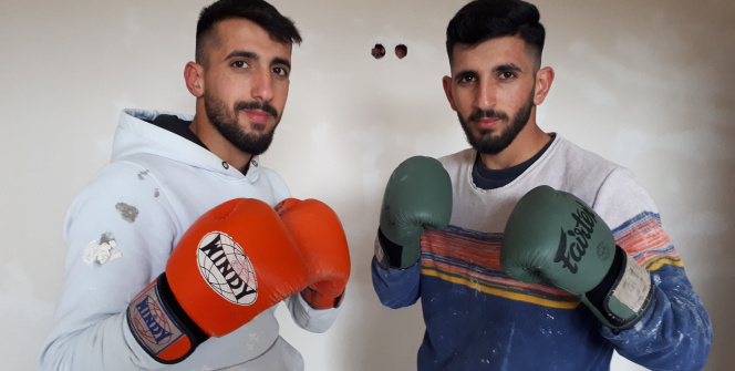 İkiz milli sporcular sabah inşaatta, akşam antrenmanda