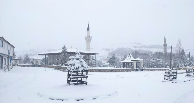 Ordu’nun bin 500 rakımlı yaylasında kar manzaraları