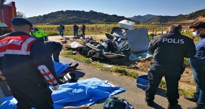 Otomobil üzüm bağına uçtu: 3 ölü