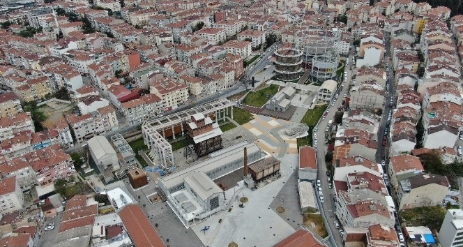 (Özel) Kadıköy’de restore edilen tarihi Hasanpaşa Gazhanesinin son hali havadan görüntülendi