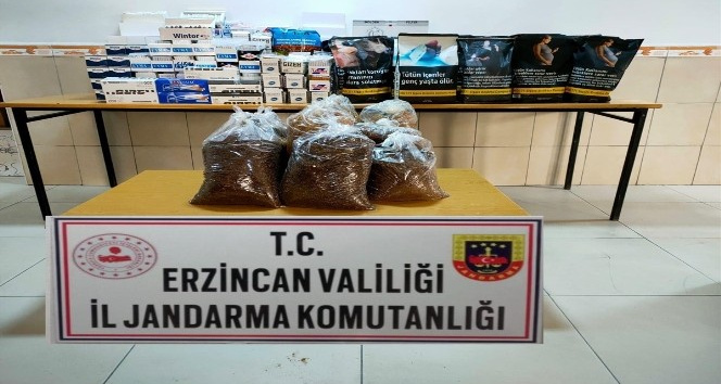 Erzincan’da kaçak makaron ve tütün ele geçirildi