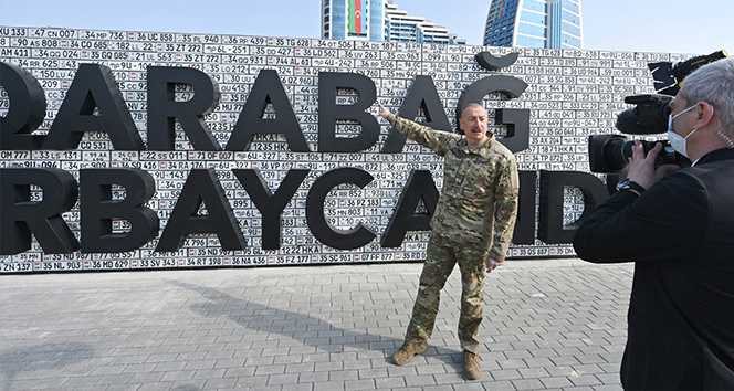 Aliyev, Askeri Ganimet Parkı&#039;nın açılışını yaptı