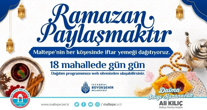 Maltepe Belediyesi’nden 60 bin kişiye ücretsiz iftar yemeği