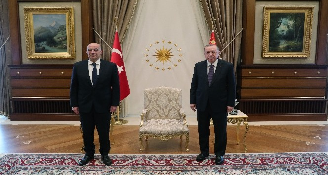 Cumhurbaşkanı Erdoğan, Yunanistan Dışişleri Bakanı Dendias’ı kabul etti