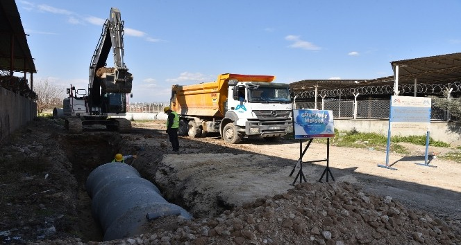 MESKİ, Tarsus ilçesinde yağmursuyu çalışmalarını sürdürüyor