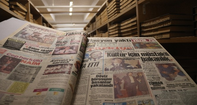 Binlerce ciltten oluşan gazete arşivi geçmişe ışık tutuyor