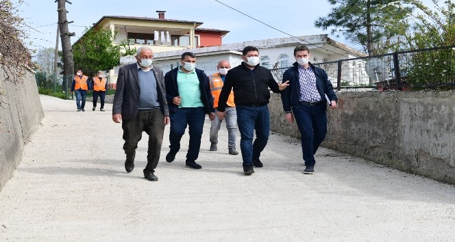Altınordu’da beton yol mesaisi sürüyor
