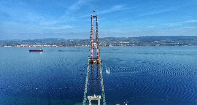 1915 Çanakkale Köprüsü’nde ana halat kablolarının montajı tamamlanmak üzere