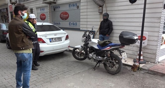 Sinop’ta ’motosikletli pozitif’ ihbarı polisi alarma geçirdi