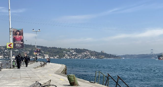 Sessizliğin hakim olduğu Bebek Sahili havadan görüntülendi