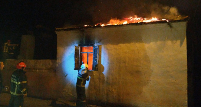 Milas'ta ev yangını: 1 yaralı