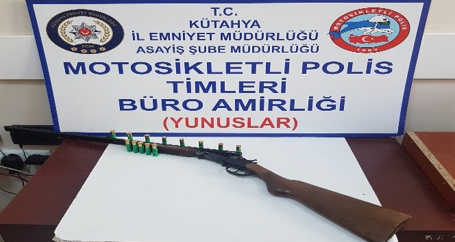 Kütahya’da ruhsatsız tüfek ve mühimmat ele geçirildi