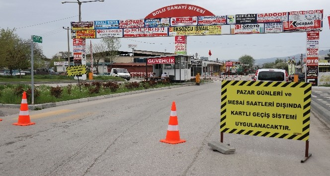 Bolu’da sanayi sitesindeki işyerleri tam kapanma sonuna kadar kapatıldı