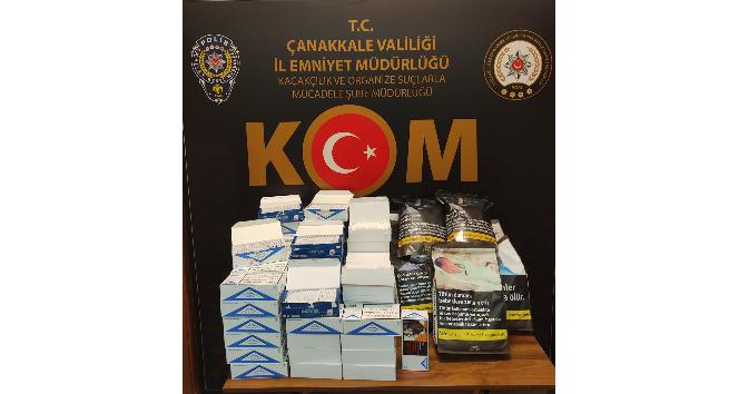 Çanakkale’de kaçak tütün operasyonu