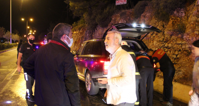 Eski Milletvekili Süleyman Bölünmez alev alev yanan araçtan canını zor kurtardı