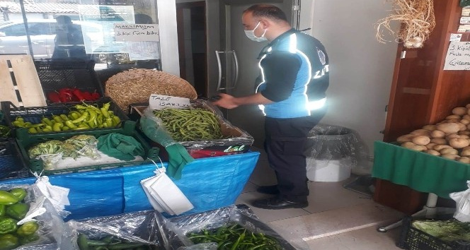Manavlar denetlendi, salgın uyarı hatırlatıldı