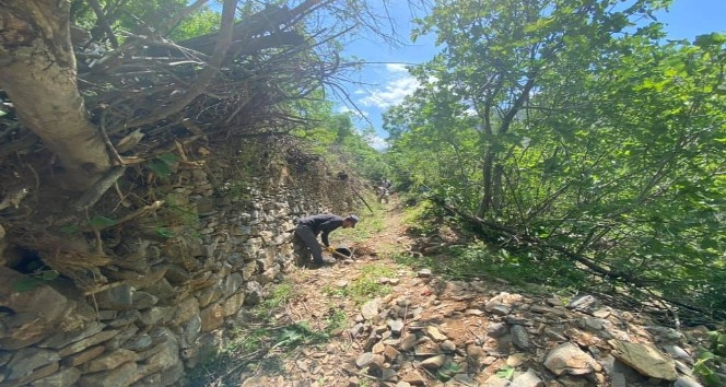 Uludere’de kısıtlamayı fırsata çeviren belediye ekipleri sulama kanalını temizledi