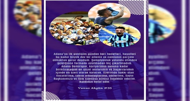 Adana Demirspor’da Yunus Akgün de takımdan ayrıldı